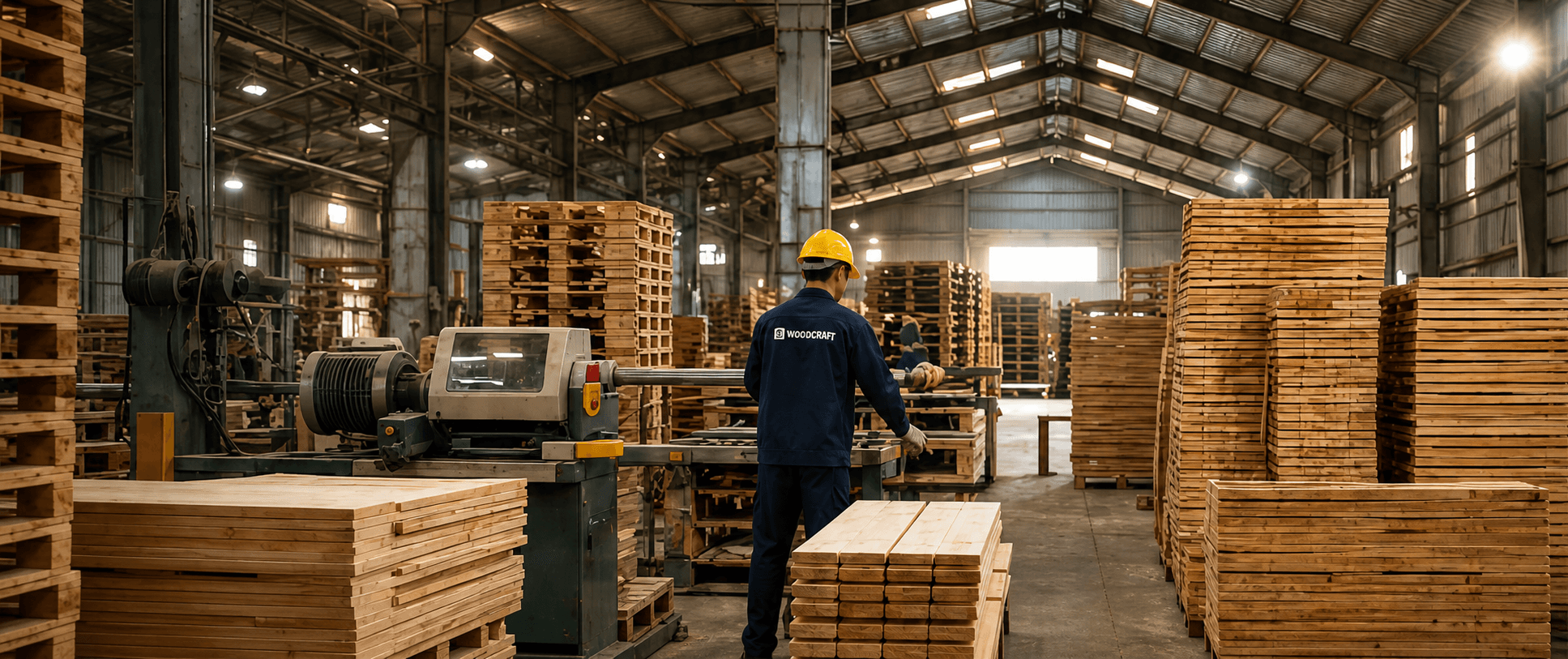 Nhà xưởng sản xuất pallet Pallet Linh Đan Phát